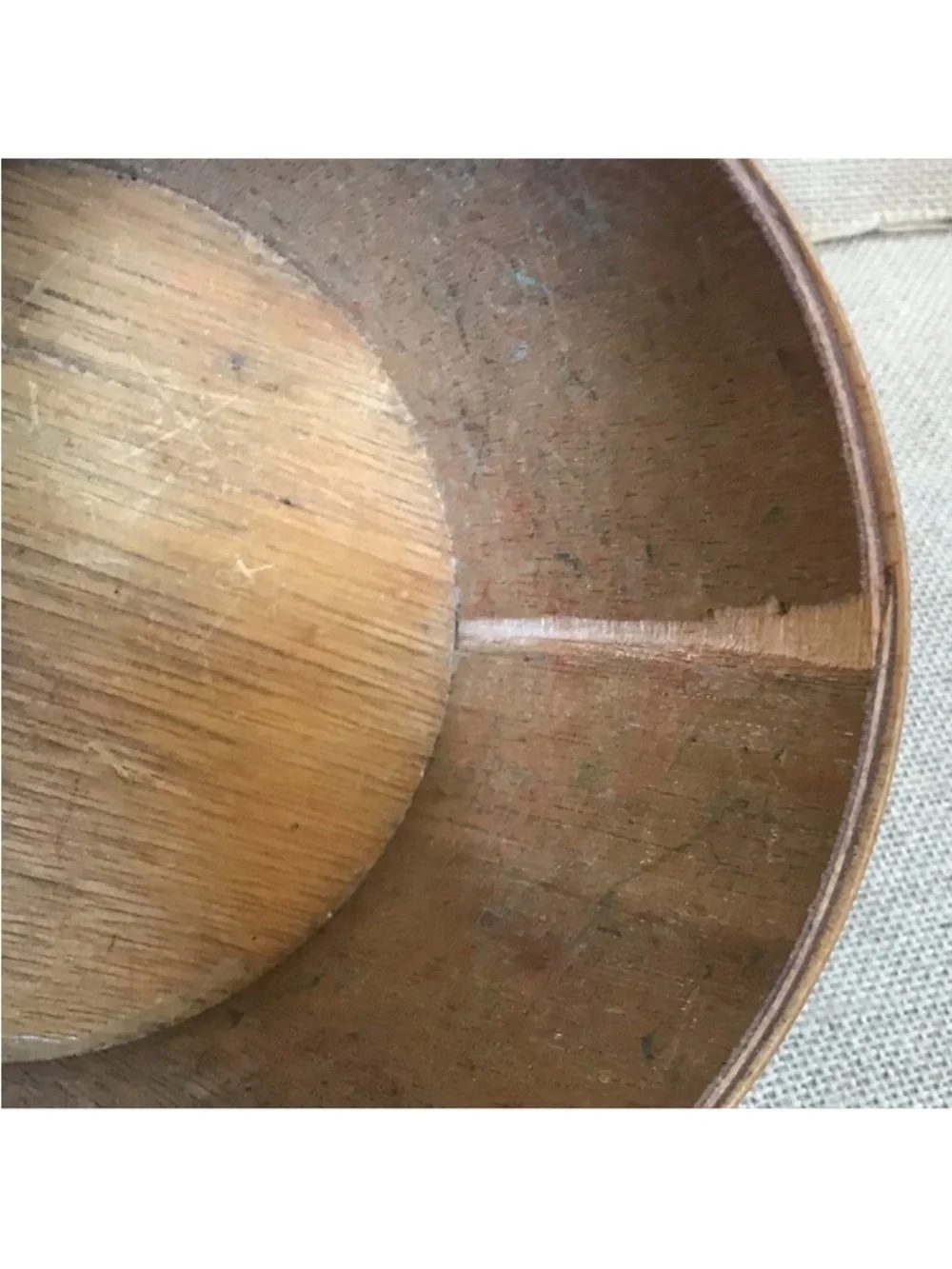 Primitive Wood Cookie Jar Firkin Bucket Rustic Farmhouse Cottagecore DAMAGED